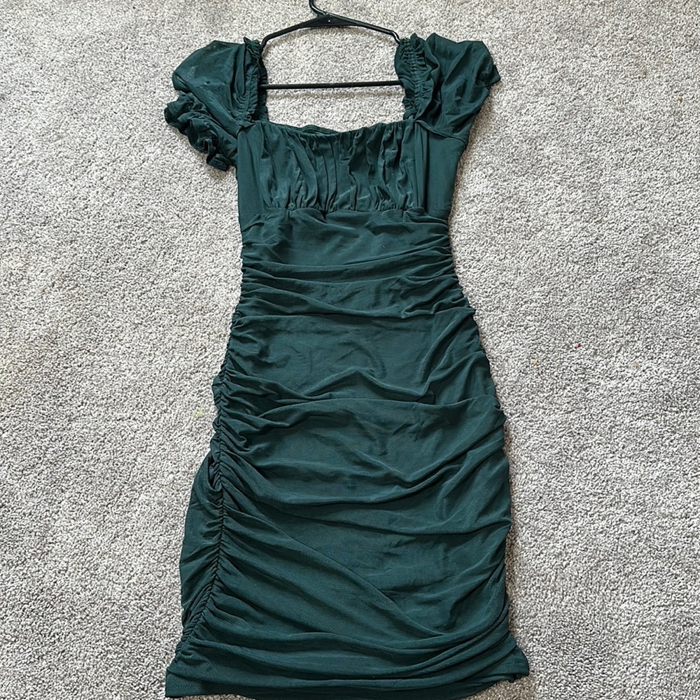 Dark green right dress